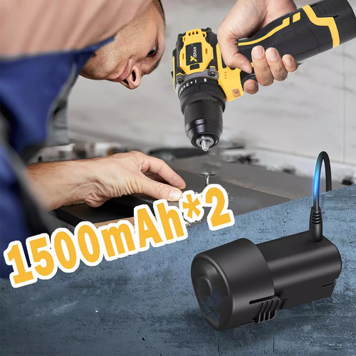Taladro De Impacto Eléctrico Inalámbrico Con 2 baterías 16.8v Atornilladores Sin Cable Taladros Sin Escobillas Destornillador Inalambrico YISHAN V-850