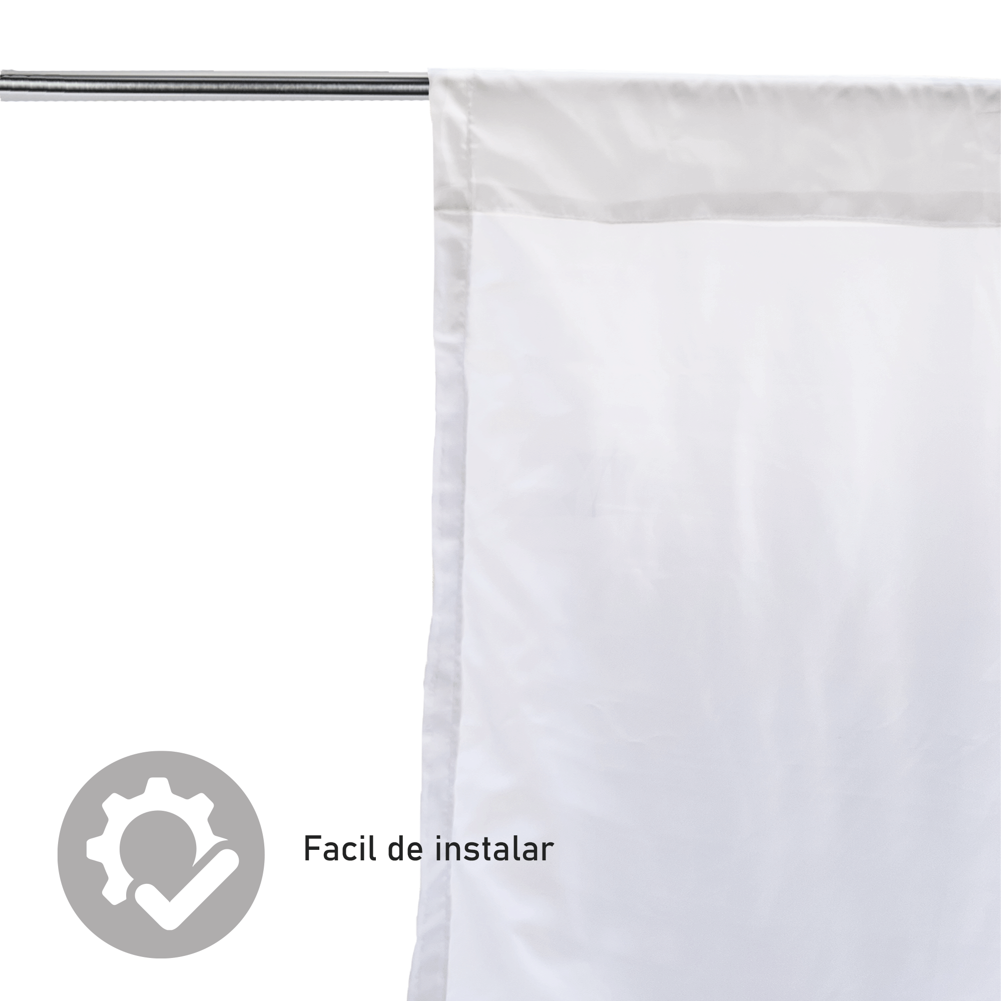 Cortina de Baño Impermeable Grande con Diseño de Patron Remolinos para Regadera