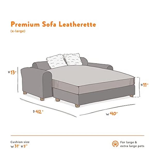 Moots Premium Leatherette Pets Sofa, Espresso, X-Large
