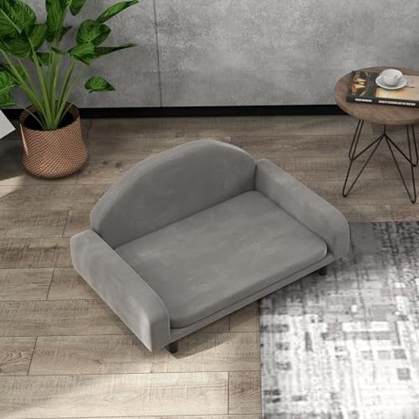 Moots Premium Leatherette Pets Sofa, Espresso, Medium/Large
