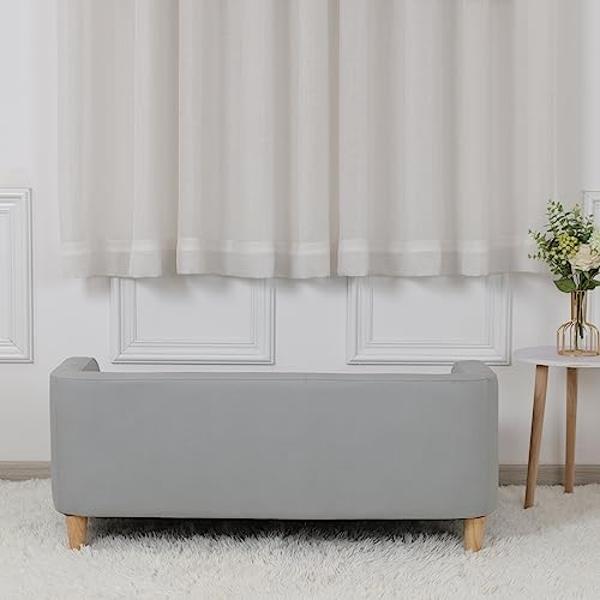 Dog Bed/Pet Sofa Bed Technology Cloth Cat Sofa Bed Sleeping Couch High Wood Leg Animal Bed Sofa (Grey)