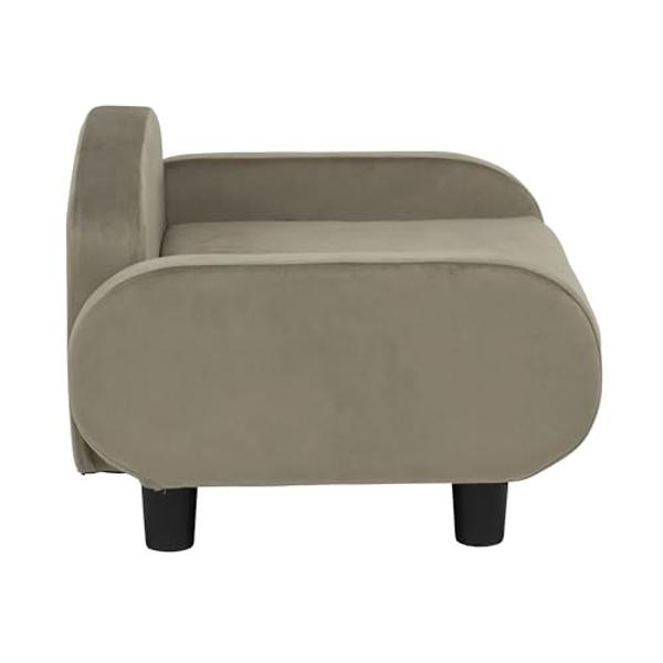 Paws & Purrs Dog Sofa Bed – 35.5" Modern Pet Couch for Medium Size Dogs with Washable Removable Cover – Stylish Elevated Dog Bed - Ash Brown