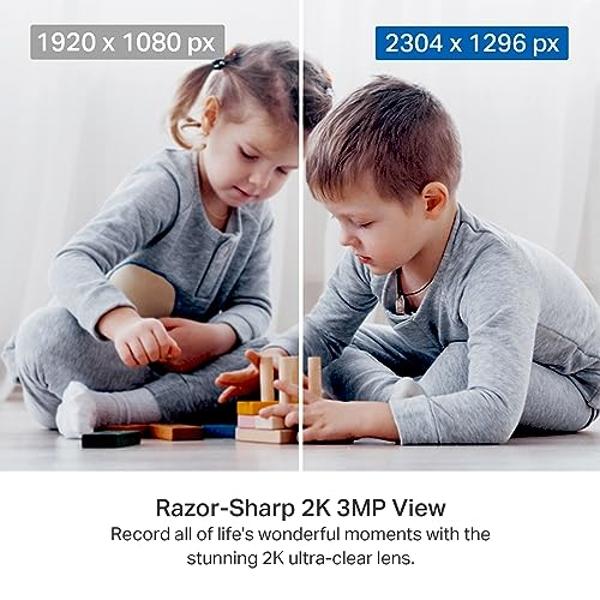 Tapo TP-Link 2K Pan/Tilt Indoor Security Camera for Baby Monitor, Pet Camera, Motion Detection & Tracking, 2-Way Audio, Cloud & SD Card Storage, Works w/Alexa & Google Home, Black,