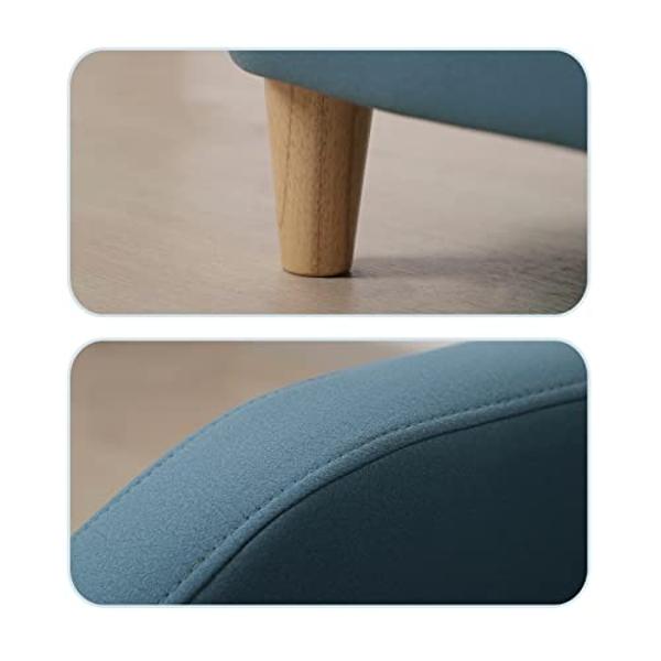 Dog Bed/Pet Sofa Bed Technology Cloth Cat Sofa Bed Sleeping Couch High Wood Leg Animal Bed Sofa (Blue)