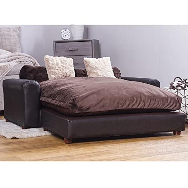 Moots Premium Leatherette Pets Sofa, Espresso, X-Large