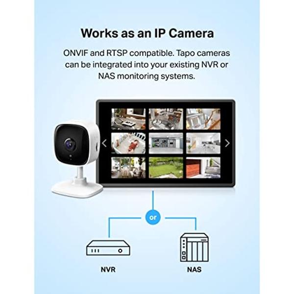 TP-Link Tapo 2K Security Camera for Baby Monitor, Dog Camera w/Motion Detection, 2-Way Audio Siren, Night Vision, Cloud & SD Card Storage, Works w/Alexa & Google Home, 4-Pack (Tapo