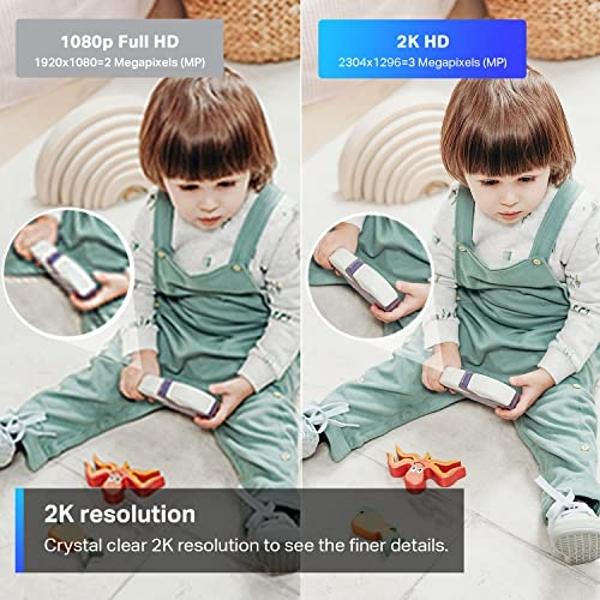 TP-Link Tapo 2K Pan/Tilt Security Camera for Baby Monitor, Pet Camera w/ Motion Detection and Tracking, 2-Way Audio, Night Vision, Cloud & SD Card Storage, Works w/ Alexa & Google 