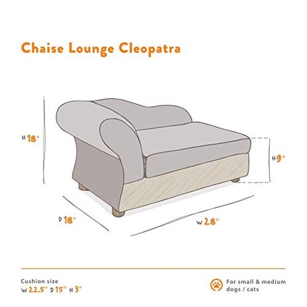 Dog Bed/Pet Sofa Bed Technology Cloth Cat Sofa Bed Sleeping Couch High Wood Leg Animal Bed Sofa (Grey)