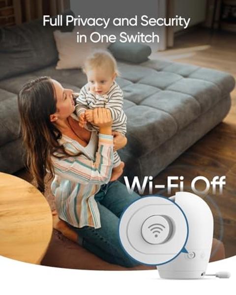 eufy Security Baby Monitor E20 with 2K HD Camera, 5'' 720p Display, Hybrid Wi-Fi & No Wi-Fi Connection, Pan-Tilt, 4X Zoom, Portable Camera with Built-in Battery, 24/7 Recording in 