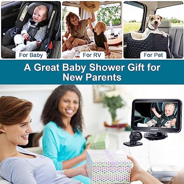 VTech VM5463-2 Baby Monitor 5" Screen with 2 Cameras, Pan-Tilt- Zoom, Night Light, Glow On The Ceiling Projector, Two-Way Talk, Secure Transmission No WiFi