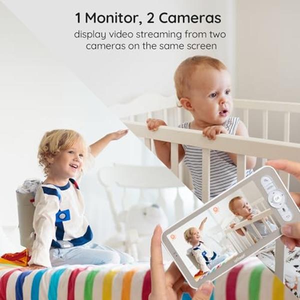 Nanit Pro Smart Baby Monitor & Wall Mount – 1080p Secure Wi-Fi Video Camera, Sensor-Free Sleep & Breathing Motion Tracker, 2-Way Audio, Sound & Motion Alerts, Night Vision, and Bre