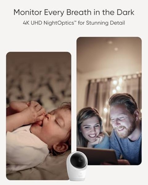Nanit Travel Light Bundle Pro Camera with Portable Flex Stand, Sound + Light Audio Monitor & Baby Night Light, and Travel Case - Blue Oxford Edition
