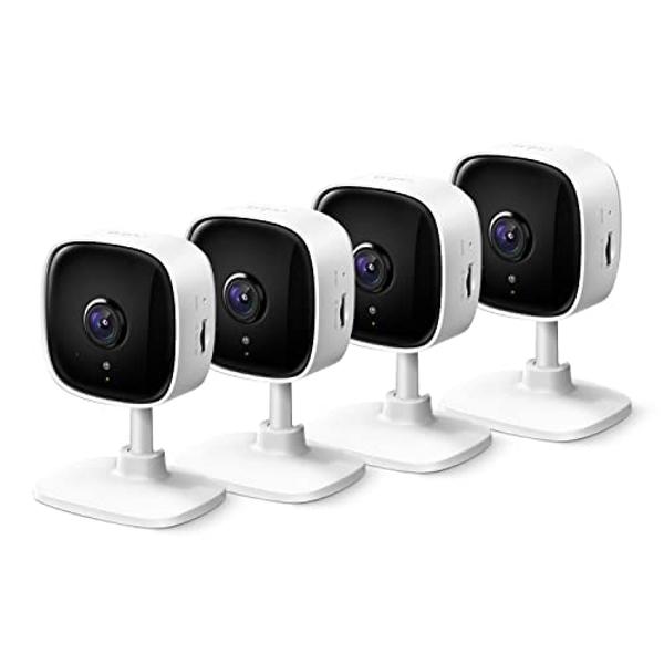 TP-Link Tapo 2K Security Camera for Baby Monitor, Dog Camera w/Motion Detection, 2-Way Audio Siren, Night Vision, Cloud & SD Card Storage, Works w/Alexa & Google Home, 4-Pack (Tapo