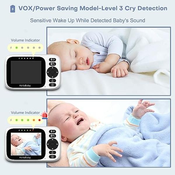 VTech VM5463-2 Baby Monitor 5" Screen with 2 Cameras, Pan-Tilt- Zoom, Night Light, Glow On The Ceiling Projector, Two-Way Talk, Secure Transmission No WiFi