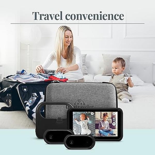 Tiny Traveler Baby Car Camera for 2 Kids, Touch Screen Baby Car Monitor with Power Bank, No WiFi Baby Camera for Car Home Travel, Rear-Facing Car Seat Monitor Night Vision Baby Rem