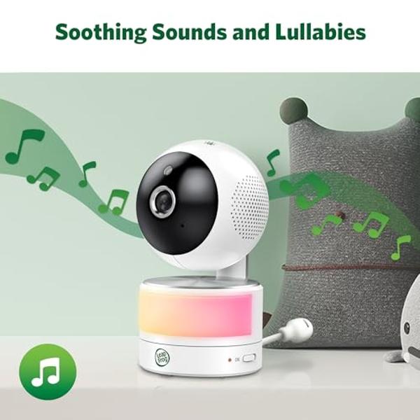 LeapFrog 2-Camera Color Night Vision Video Baby Monitor with 7" HD 720p Display, Split Screen, 360 Pan & Tilt, 8X Zoom, Night Light, Humidity & Temperature Sensor, Up to 1000ft Lon
