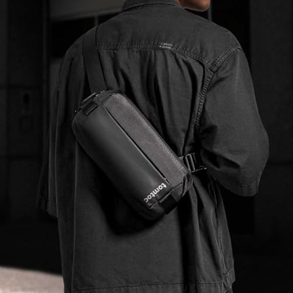 tomtoc Compact EDC Sling Bag, Chest Shoulder Crossbody Sling Daypack for Men Women, Water-resistant Lightweight Everyday Carry Casual Pack for Nintendo Switch 2, Tactical, Travel, 