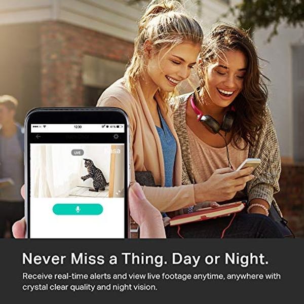 Kasa Smart Security Camera for Baby monitor, 1080p HD Indoor-Camera for Home Security with Motion Detection, Two-Way Audio, Night Vision, Cloud & SD Card Storage, Works with Alexa 