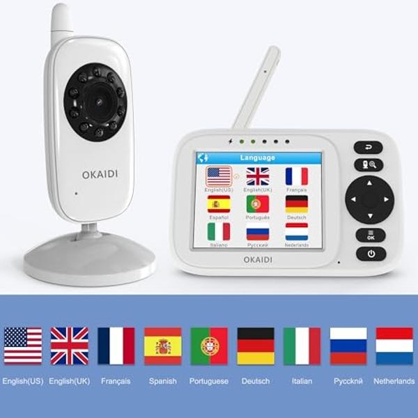 eufy Security Baby Monitor E20 with 2K HD Camera, 5'' 720p Display, Hybrid Wi-Fi & No Wi-Fi Connection, Pan-Tilt, 4X Zoom, Portable Camera with Built-in Battery, 24/7 Recording in 