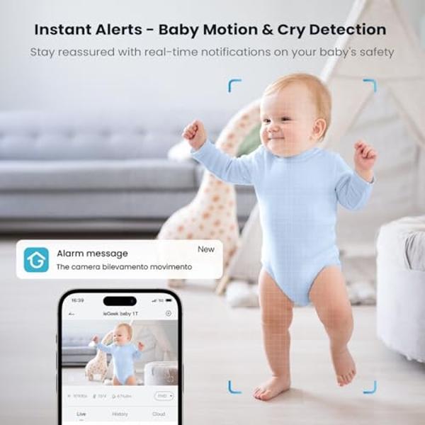 Owlet® Dream Duo Smart Baby Monitor: FDA-Cleared Dream Sock® Plus Owlet Cam 2- Tracks & Notifies for Pulse Rate & Oxygen While Viewing Baby in 1080p HD WiFi Video