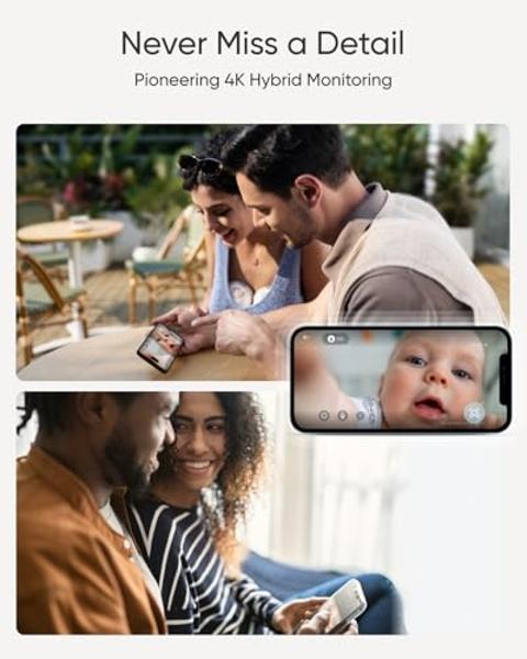 eufy Security Baby Monitor E21 with 4K UHD Camera, 5'' 720p Display, 8X Zoom, Hybrid Wi-Fi and No Wi-Fi Connection, 24/7 Recording in app, Pan-Tilt, Portable Camera with Built-in B