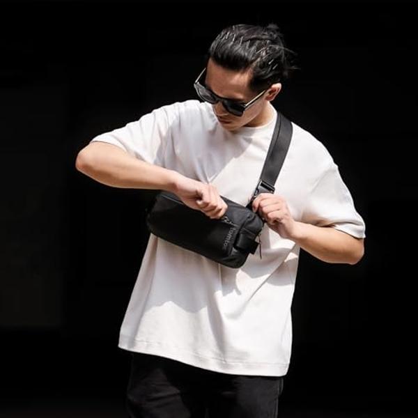 tomtoc Compact EDC Sling Bag, Chest Shoulder Crossbody Sling Daypack for Men Women, Water-resistant Lightweight Everyday Carry Casual Pack for Nintendo Switch 2, Tactical, Travel, 