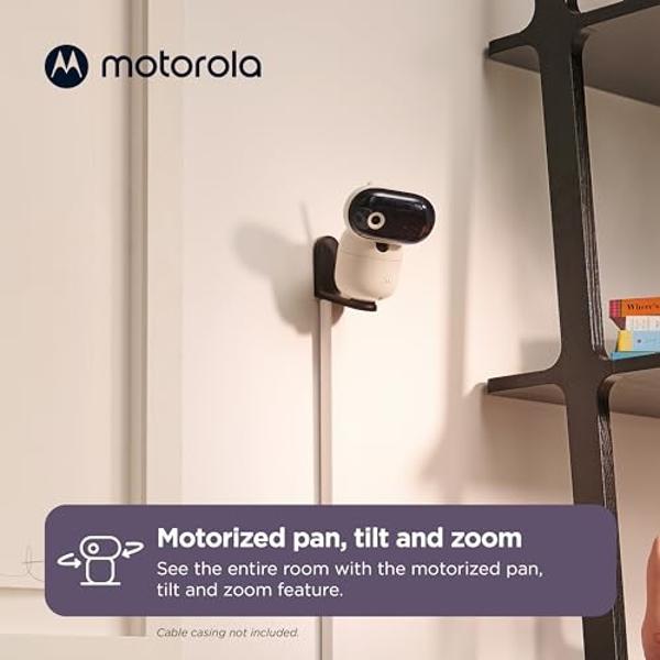 Motorola Nursery PIP1510 Connect Baby Monitor Camera, 5", WiFi, Wall Mount, HD 1080p, 1000ft Range, 2-Way Audio, Pan/Tilt/Zoom, Room Temp, Lullabies