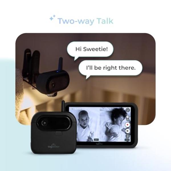 Tiny Traveler Ai Smart Wireless Baby Car Monitor with Add-On Camera, Travel Kit & Power Bank - AI-Powered Safety Alerts Detection, Virtual Fence, Long Range 1000ft Night Vision, 2-