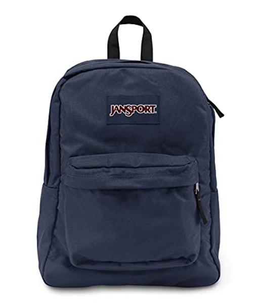 JanSport SuperBreak One Backpack Navy - Durable, Lightweight Bag with 1 Main Compartment, Front Utility Pocket with Built-in Organizer - Premium Backpack