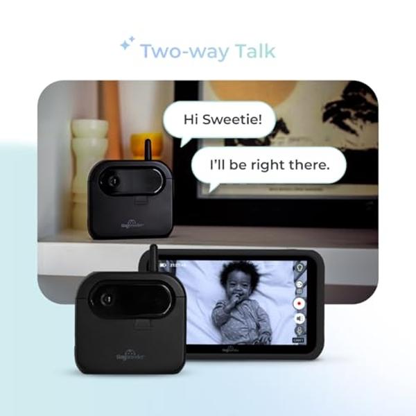 Maxi-Cosi See Pro 360 Baby Monitor with CryAssist™ AI Cry Translation, 2K HD camera with PTZ, Secure Non Wi-Fi 5 inch parent unit, 10 hour battery, Soothing Lullabies, 2-way audio