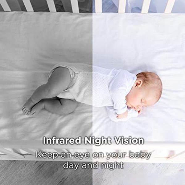 Hubble View Pro 5" Video Baby Monitor with Camera and Audio, NightVision Baby Camera Monitor Pan Tilt Zoom; 2Way Talk, Lullabies & Room Temp Monitoring, 1000ft Range, Secure Baby M