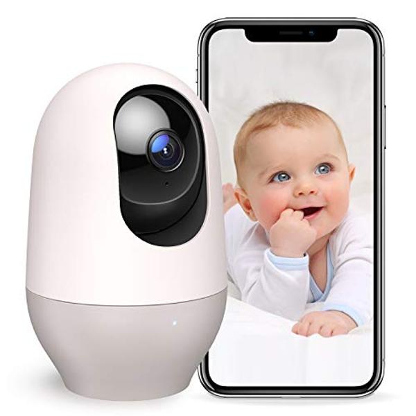 nooie 5G Baby Monitor, 2K Baby Monitor with Camera and Audio, WiFi Pet Camera for Smartphone APP Control, Motion and Sound Detection, HD Night Vision, Compatible with Alexa, SD or 