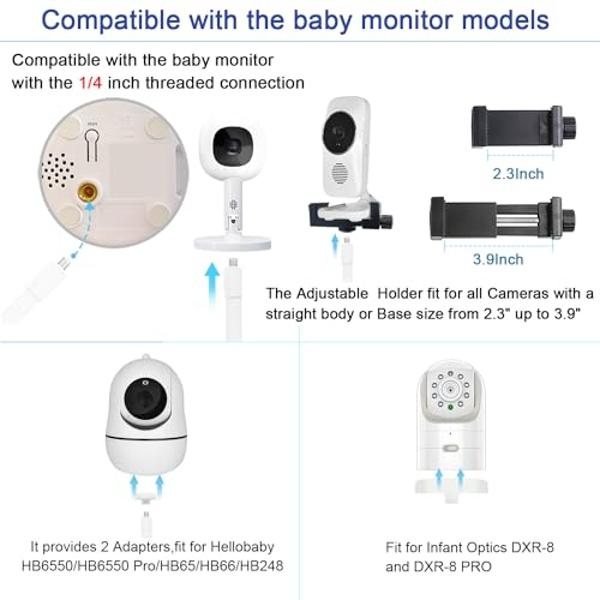 HUBBLE CONNECTED SkyVision Pro AI-Enhanced HD Smart Baby Monitor, 1 Camera, Parent Unit, Mounts, Smart Rollover & Cry Detection, AI Sleep Report, 2-Way Talk, Night Vision, Light & 