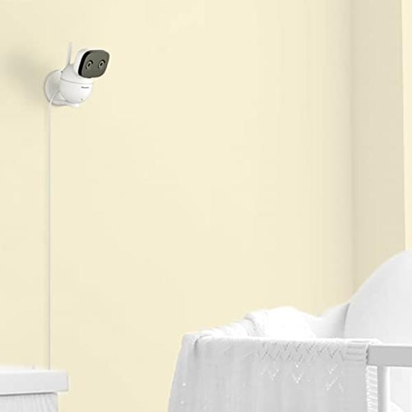Panasonic Baby Monitor with Camera and Audio, 3.5” Color Video, Extra Long Range, Secure Connection, 2-Way Talk, Soothing Sounds, Remote Pan, Tilt, Zoom - 1 Camera - KX-HN4101W (Wh