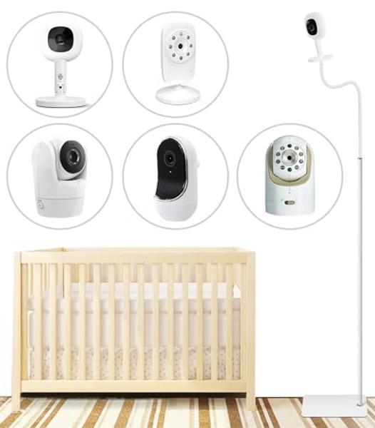 Baby Monitor Floor Stand Compatible with Infant Optics , Nanit Pro, Owlet Cam/Cam 2 Baby Monitor, Adjustable Height 67" ,Also fit for Cameras with 1/4 Thread Connection,Universal B