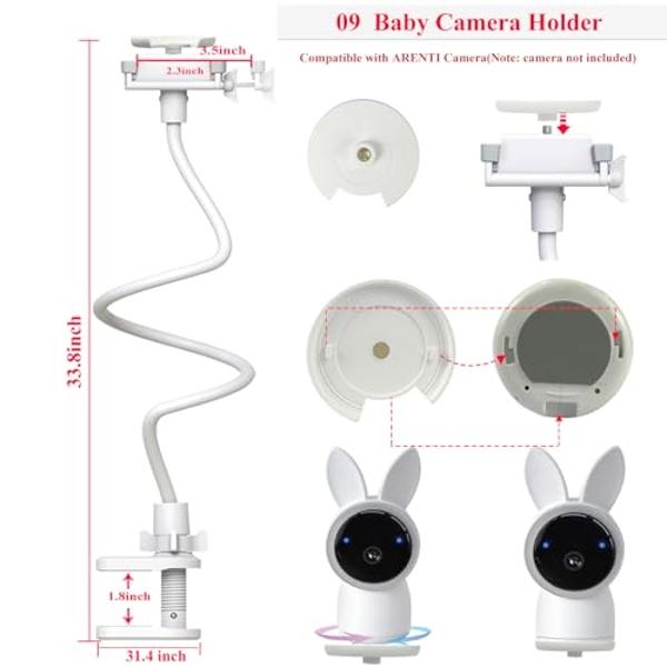 Tiny Traveler Ai Smart Wireless Baby Car Monitor with Travel Kit & Power Bank- AI-Powered Safety Alerts Detection, Virtual Fence, Long Range 1000ft Night Vision Lullabies Night Lig