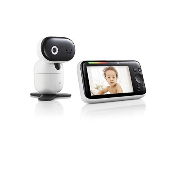 Motorola Nursery PIP1510 Connect Baby Monitor Camera, 5", WiFi, Wall Mount, HD 1080p, 1000ft Range, 2-Way Audio, Pan/Tilt/Zoom, Room Temp, Lullabies