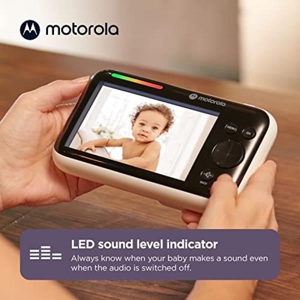 Motorola Nursery PIP1510 Connect Baby Monitor Camera, 5", WiFi, Wall Mount, HD 1080p, 1000ft Range, 2-Way Audio, Pan/Tilt/Zoom, Room Temp, Lullabies