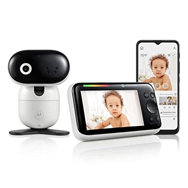 Motorola Nursery PIP1510 Connect Baby Monitor Camera, 5", WiFi, Wall Mount, HD 1080p, 1000ft Range, 2-Way Audio, Pan/Tilt/Zoom, Room Temp, Lullabies