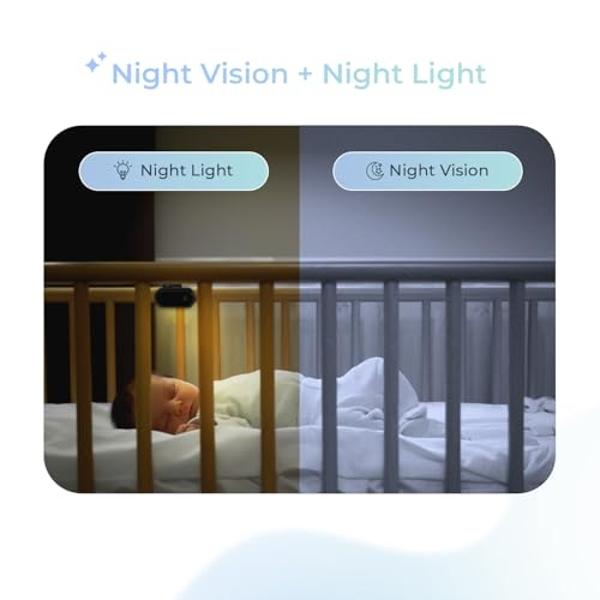 Tiny Traveler Ai Smart Wireless Baby Car Monitor with Travel Kit & Power Bank- AI-Powered Safety Alerts Detection, Virtual Fence, Long Range 1000ft Night Vision Lullabies Night Lig