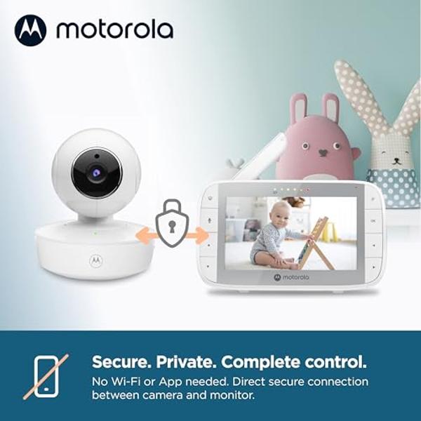 Hubble View Pro 5" Video Baby Monitor with Camera and Audio, NightVision Baby Camera Monitor Pan Tilt Zoom; 2Way Talk, Lullabies & Room Temp Monitoring, 1000ft Range, Secure Baby M