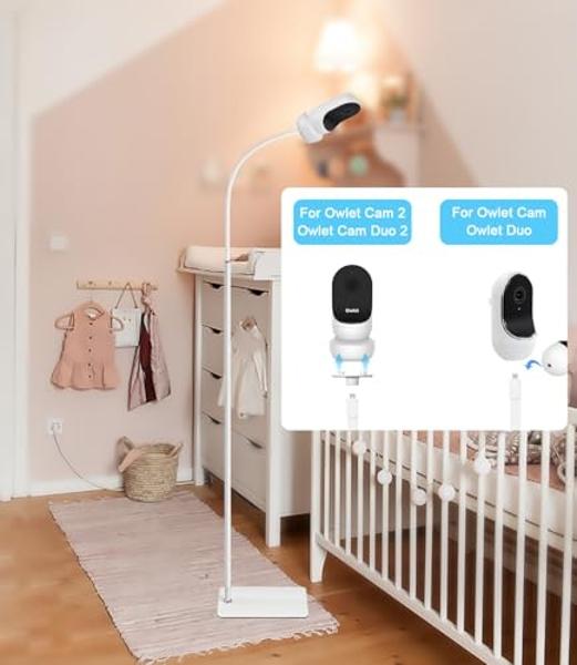Baby Monitor Floor Stand Compatible with Infant Optics , Nanit Pro, Owlet Cam/Cam 2 Baby Monitor, Adjustable Height 67" ,Also fit for Cameras with 1/4 Thread Connection,Universal B