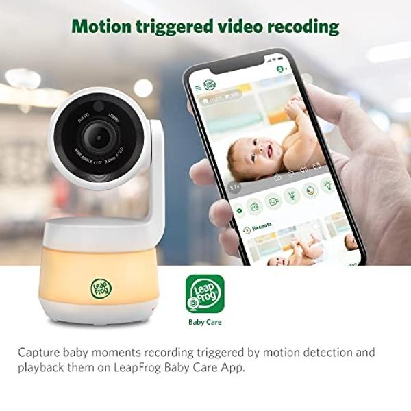 LeapFrog LF930HD Baby Monitor, 7” 720p HD Display,Video Baby Monitor with Camera and Audio, 1080p Smart Remote Access,360° Pan & Tilt,Color Night Light &Vision, Two-Way Intercom