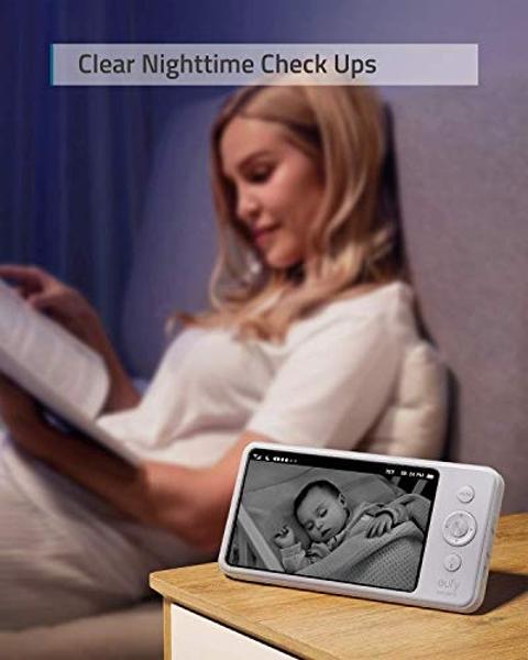 eufy Security, SpaceView Pro Video Baby Monitor with 5" Screen, Two-Way Audio, 720p, Pan & Tilt, Night Vision, Lullaby Player, Wide Angle Lens Not Included (No App Required) (Renew