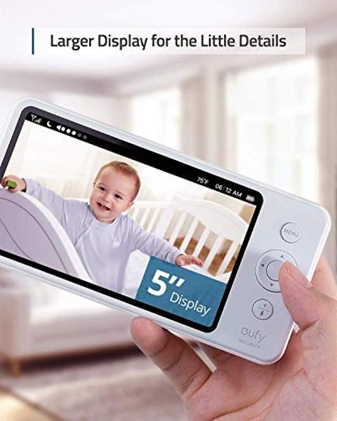 eufy Security, SpaceView Pro Video Baby Monitor with 5" Screen, Two-Way Audio, 720p, Pan & Tilt, Night Vision, Lullaby Player, Wide Angle Lens Not Included (No App Required) (Renew