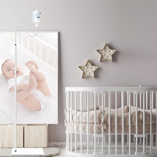 iTODOS Baby Monitor Floor Stand Holder Compatible with Vtech VM901/VM919/VM819/VM924/VM776/VM818 Baby Monitor,Keep Baby Away from Touching,Strong and Heavy Metal Materials,More Saf