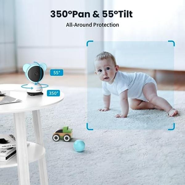 iTODOS Baby Monitor Floor Stand Holder Compatible with Vtech VM901/VM919/VM819/VM924/VM776/VM818 Baby Monitor,Keep Baby Away from Touching,Strong and Heavy Metal Materials,More Saf