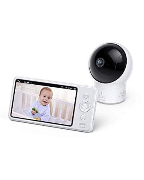 eufy Security, SpaceView Pro Video Baby Monitor with 5" Screen, Two-Way Audio, 720p, Pan & Tilt, Night Vision, Lullaby Player, Wide Angle Lens Not Included (No App Required) (Renew