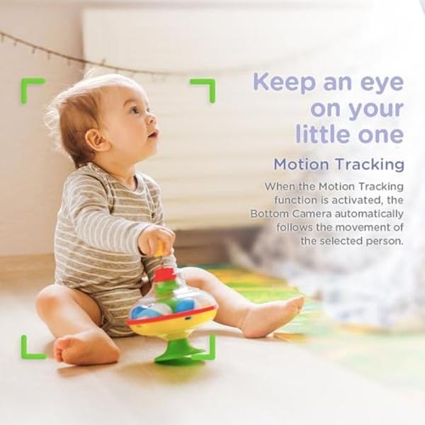 HUBBLE CONNECTED Nursery Pal Dual Vision Smart Camera Wi-Fi Enabled Baby Monitor with AI Motion Tracking, Plus Preloaded Soothing Sounds, Lullabies, and Stories, White