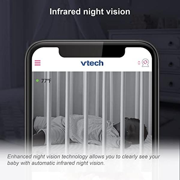 HelloBaby Upgrade Baby Monitor, 5'' Screen with 30-Hour Battery, Pan-Tilt-Zoom Video Baby Monitor with Camera and Audio, Night Vision, VOX, 2-Way Talk, 8 Lullabies and 1000ft Range